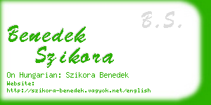 benedek szikora business card